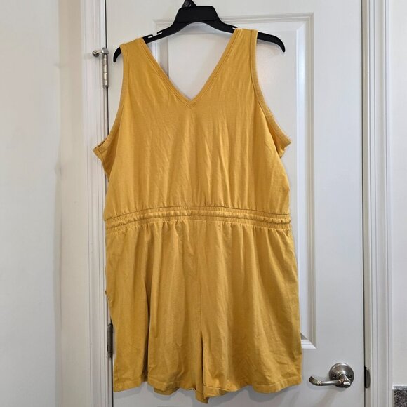 Calvin Klein CK Romper With Drawstring and Pockets - Mustard Yellow / Gold - Picture 2 of 7